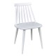 LAVIDA Καρέκλα Τραπεζαρίας Κουζίνας, Μέταλλο Βαφή Λευκό PP Άσπρο Καρέκλες