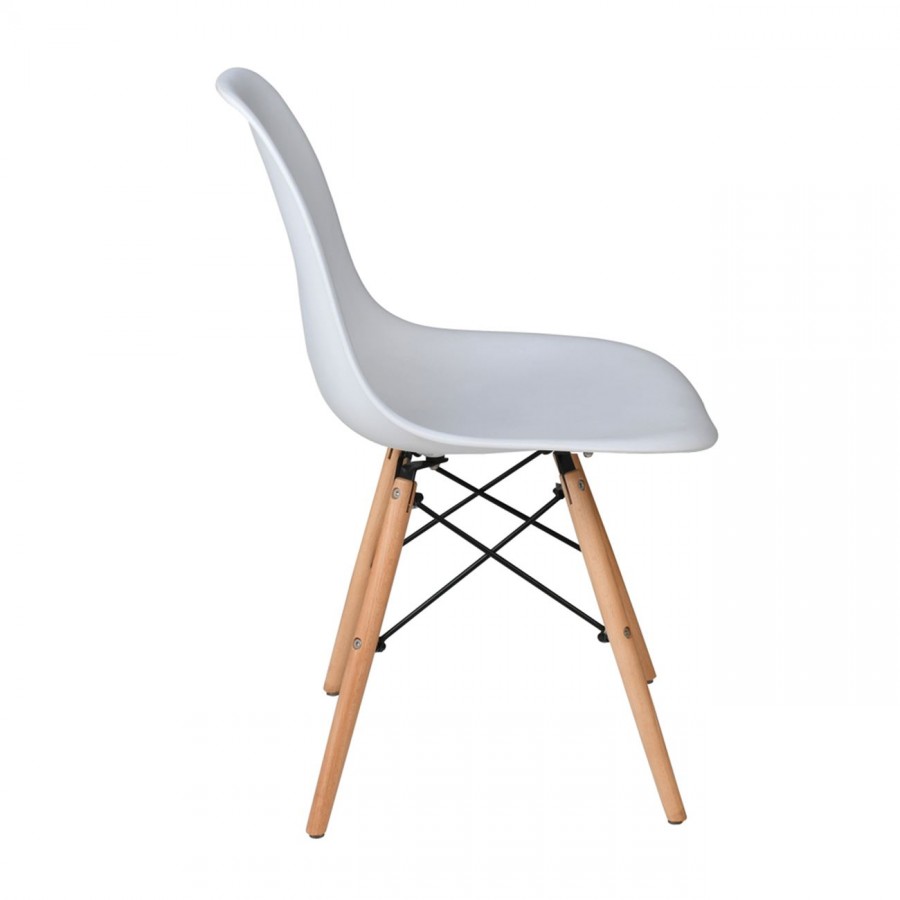 ART Wood Καρέκλα Ξύλο - PP Άσπρο Pro