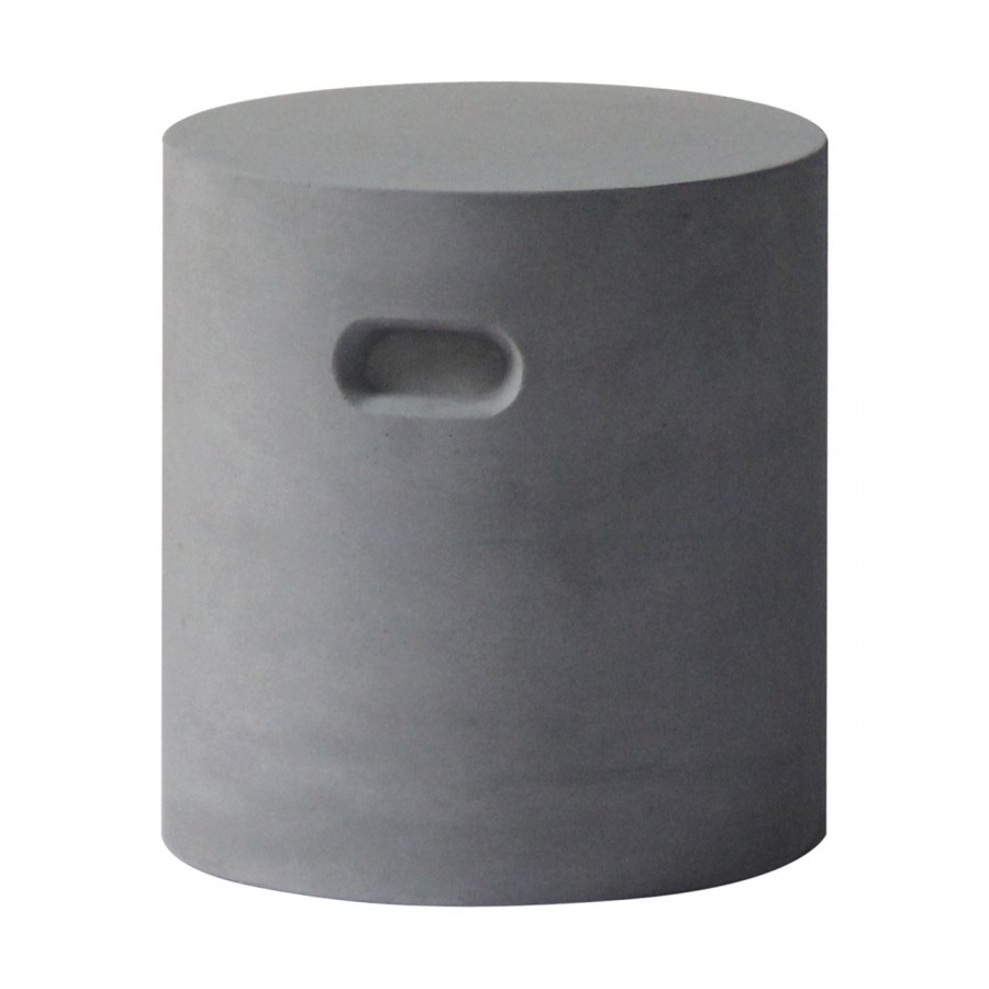 CONCRETE Cylinder Σκαμπό Κήπου - Βεράντας, Cement Grey