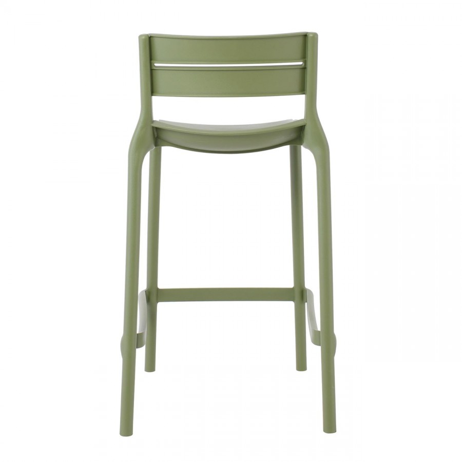 SERENA Σκαμπό Bar PP - UV Πράσινο, Στοιβαζόμενο Ύψος Καθίσματος 65cm
