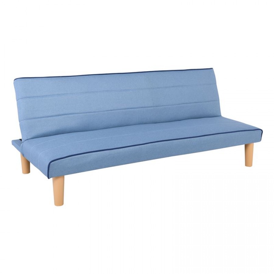 BIZ Καναπές - Κρεβάτι Σαλονιού Καθιστικού, Ύφασμα Ανοιχτό Μπλε